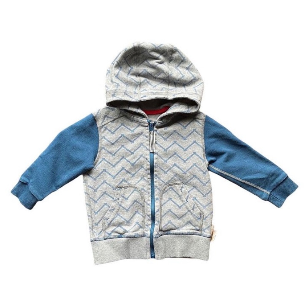 MEC hoodie zip up sweater blue & grey 18 months